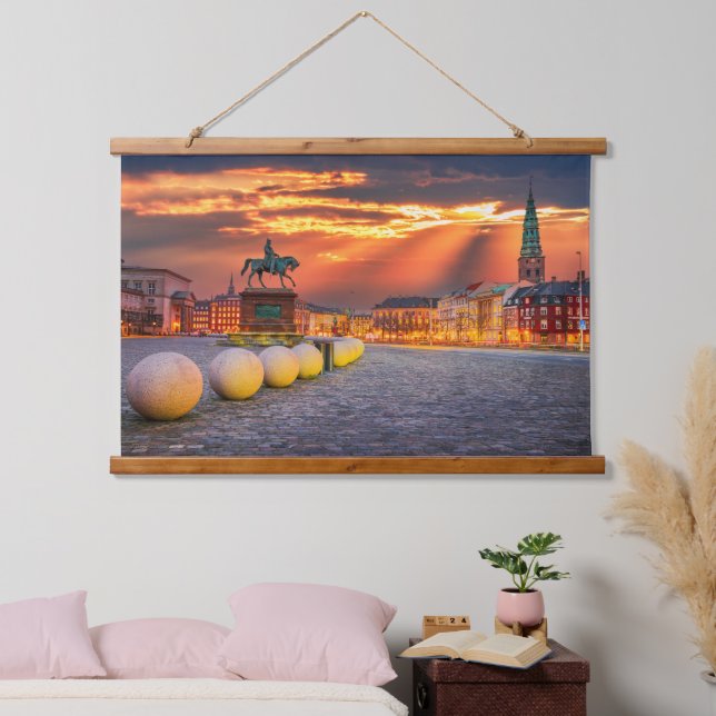 Kopenhagen Wandteppich Mit Holzrahmen (Schlafzimmer)