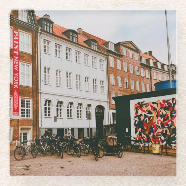 Kopenhagener Erkundung Glasuntersetzer (Vorderseite)