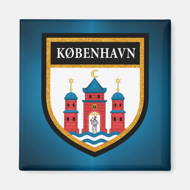 Kopenhagener Flagge Magnet (Vorne)