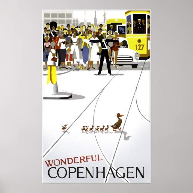 Kopenhagener Reiseplakat Poster (Vorne)
