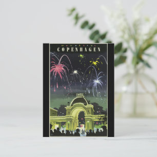Kopenhagener Vintage-Reiseposter, Postkarte