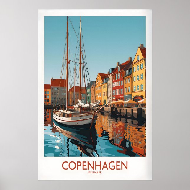 Kopenhagener Wandkunst Poster (Vorne)