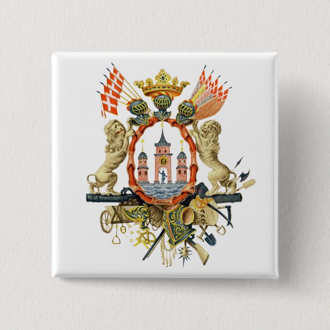 Kopenhagener Wappen Button (Vorderseite)