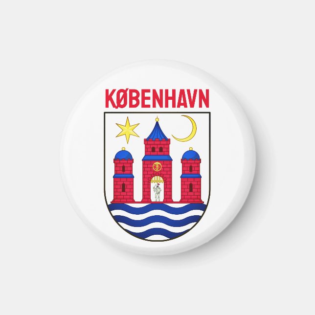 Kopenhagener Wappen - DÄNEMARK Magnet (Vorne)