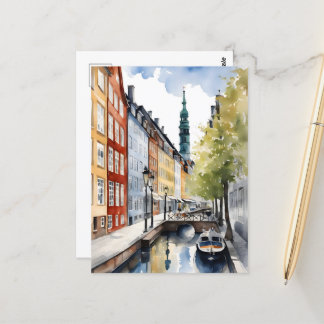 Kopenhagener Wasserfarbe Postkarte