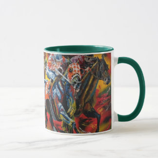 "Kopf-an-Kopf-" Rennpferde Tasse
