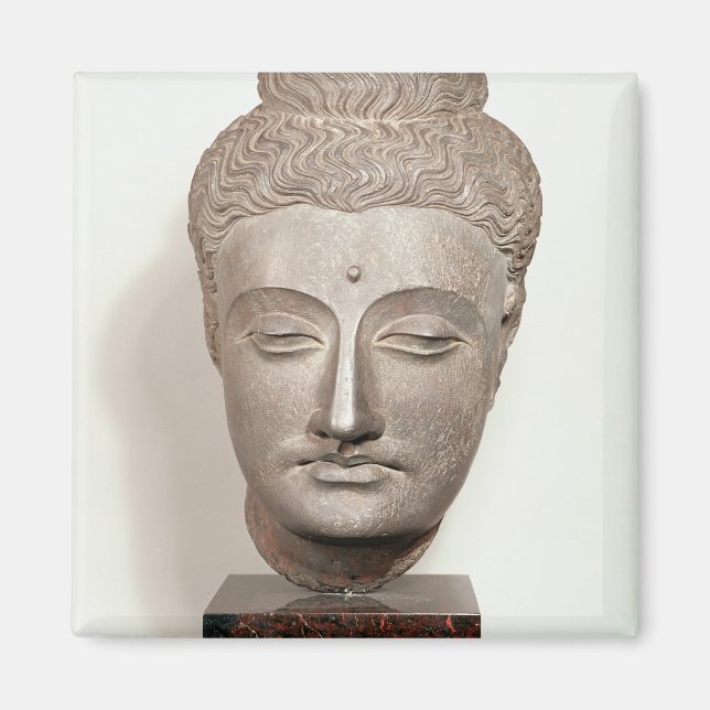 Kopf aus einer Buddha-Statue Magnet (Vorne)