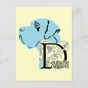 Kopf-D-Text Postkarte