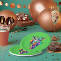 Kopf der farbenfrohen geometrischen Giraffe