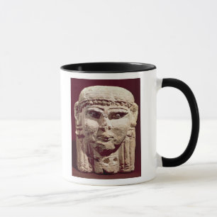 Kopf der Göttin Ishtar, von Amman, Jordanien Tasse