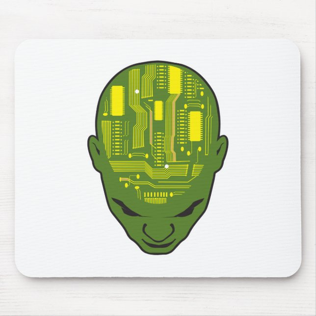 Kopf der Leiterplatte gelb und grün Mousepad (Vorne)