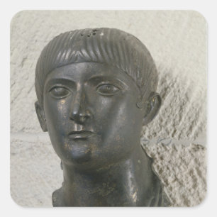 Kopf des jungen Mannes, alias 'des jungen Quadratischer Aufkleber