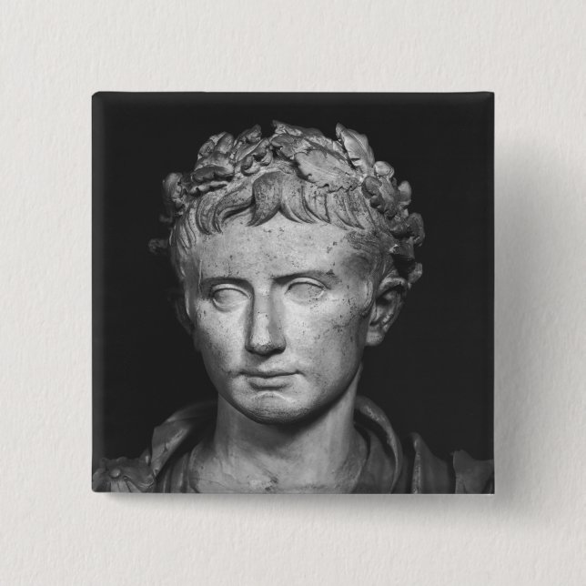Kopf des Kaisers Augustus Button (Vorderseite)