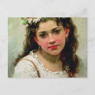 Kopf des Mädchens Postkarte