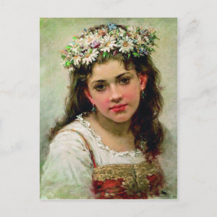 Kopf des Mädchens Postkarte