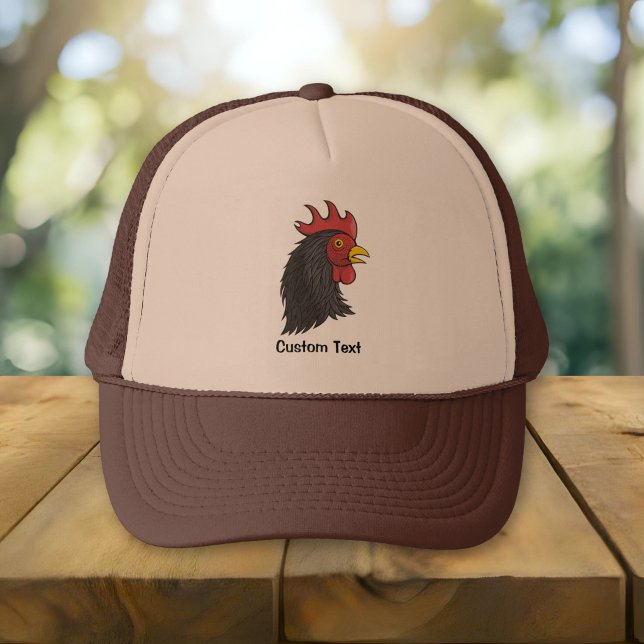 Kopf des schwarzen Hahns Truckerkappe (Von Creator hochgeladen)