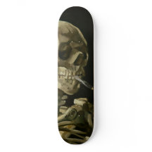 Kopf des Skeletts mit Zigarette durch Van Gogh