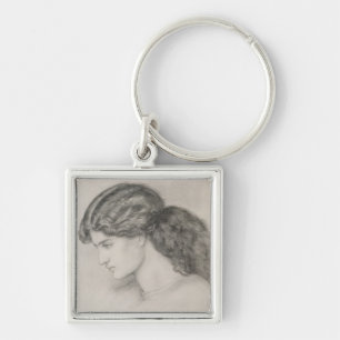 Kopf einer Frau, 1861 (Bleistift auf Papier) Schlüsselanhänger