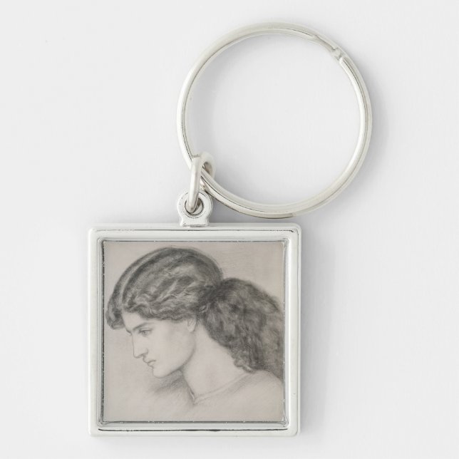Kopf einer Frau, 1861 (Bleistift auf Papier) Schlüsselanhänger (Vorne)