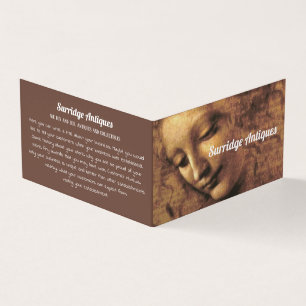 Kopf einer Frau, Leonardo Da Vinci, Antiquitätenhä Visitenkarten
