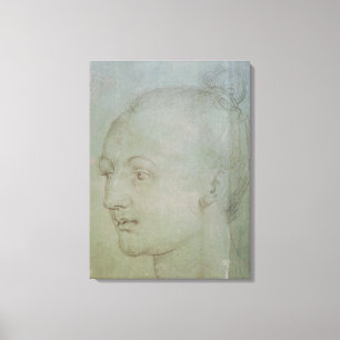 Kopf einer jungen Frau Leinwanddruck