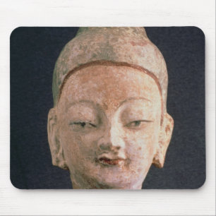 Kopf einer Statue von Buddha, von Bezeklik Mousepad