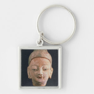 Kopf einer Statue von Buddha, von Bezeklik Schlüsselanhänger