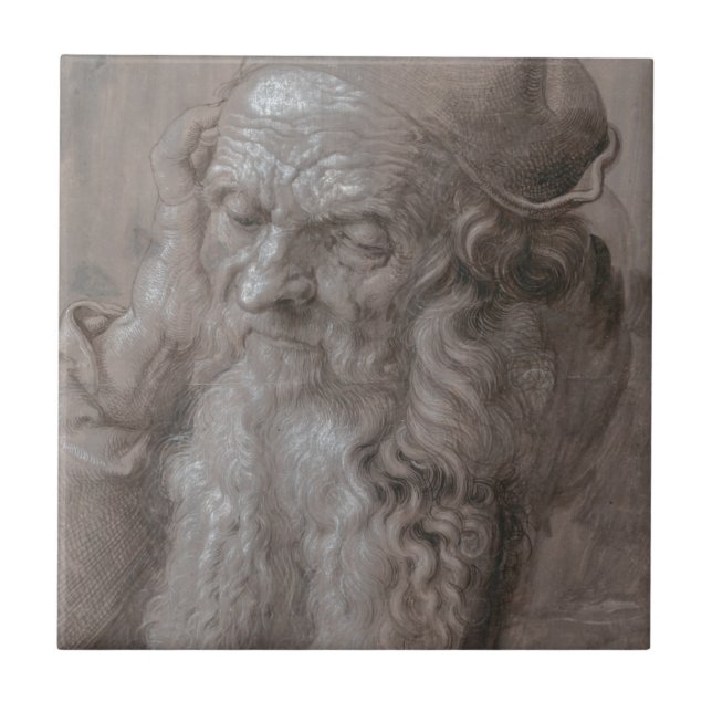 Kopf eines alten Mannes durch Albrecht Durer Fliese (Vorderseite)