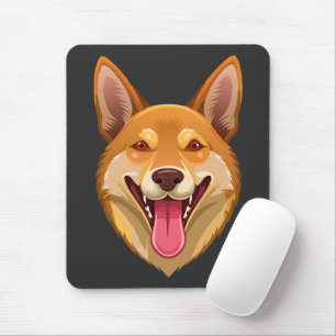 Kopf eines australischen Wildhundes Dingo Mousepad