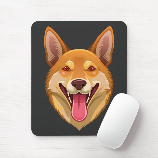 Kopf eines australischen Wildhundes Dingo Mousepad (Mit Mouse)