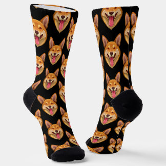 Kopf eines australischen Wildhundes Dingo Socken