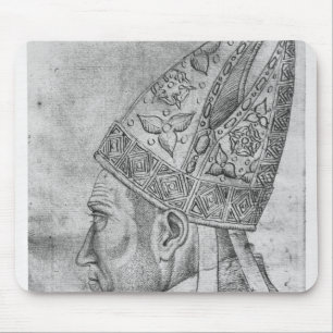 Kopf eines Bischofs, vom Vallardi Album Mousepad
