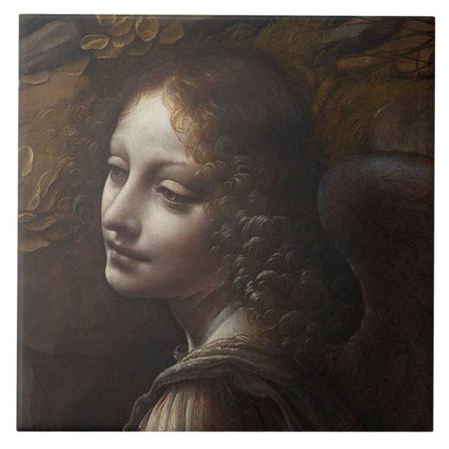 Kopf eines Engels durch LEONARDO Fliese (Vorderseite)