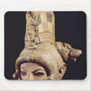 Kopf eines Kriegers, der einen Sturzhelm trägt Mousepad