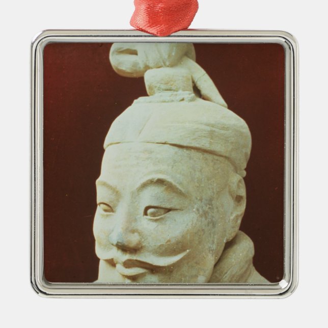 Kopf eines Kriegers, Terrakotta-Armee Ornament Aus Metall (Vorne)