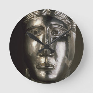 Kopf eines Mannes, Gallo-Römisch, 2.-. Jahrhunder Runde Wanduhr