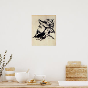 Kopf eines Mannes von Claude Monet, Poster