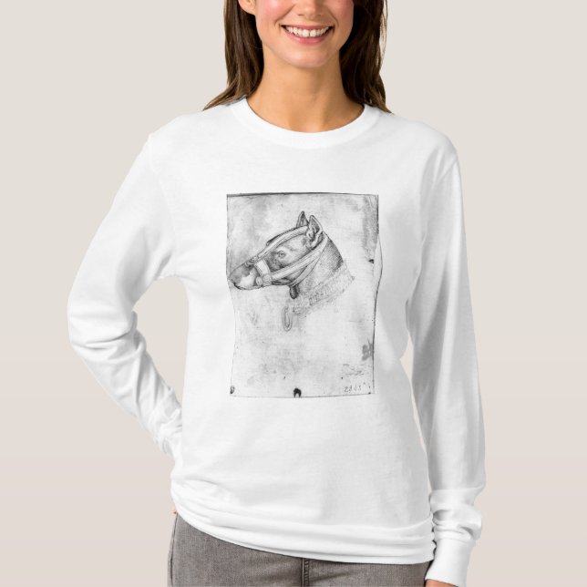 Kopf eines muzzled Hundes T-Shirt (Vorderseite)