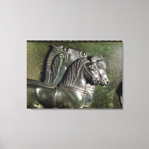 Kopf eines Pferds von einem Quadriga Leinwanddruck