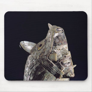 Kopf eines Tieres mit menschlichem Kopf in den Mousepad