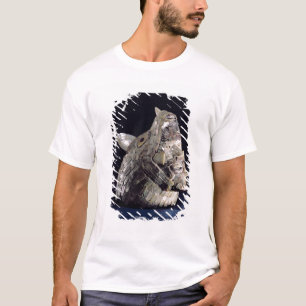 Kopf eines Tieres mit menschlichem Kopf in den T-Shirt