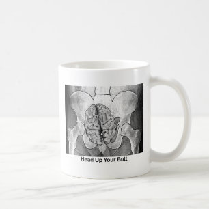 Kopf hoch in den Hintern Kaffeetasse