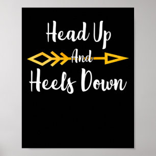 Kopf hoch und Heels runter Pferdefreunde Poster
