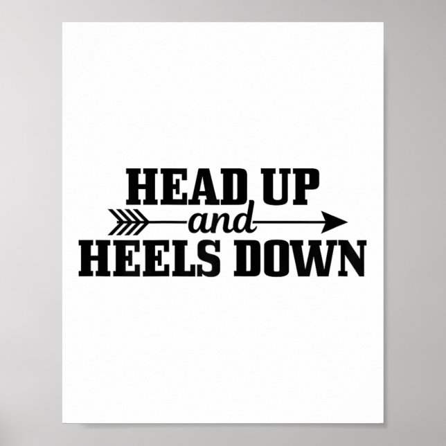 Kopf hoch und hoch; Heels runter Reiten Gi Poster (Vorne)