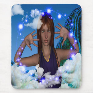 Kopf in den Wolken Mousepad