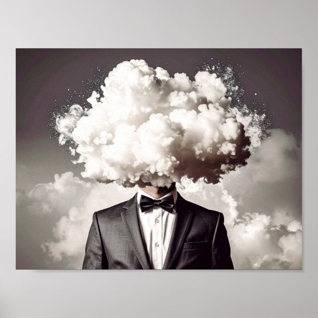 Kopf in den Wolken Poster (Vorne)