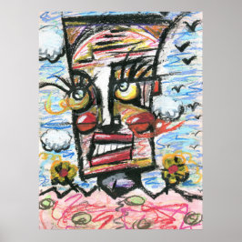 Kopf in den Wolken Poster