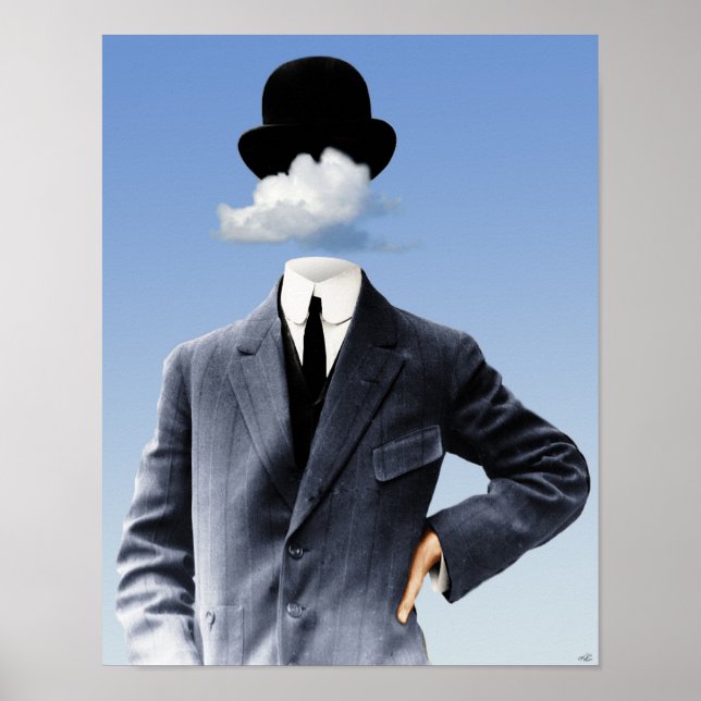 "Kopf in den Wolken" Poster (Vorne)