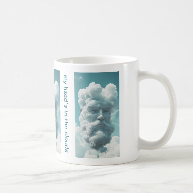 Kopf ist in den Wolken Funny Mug Kaffeetasse (Rechts)