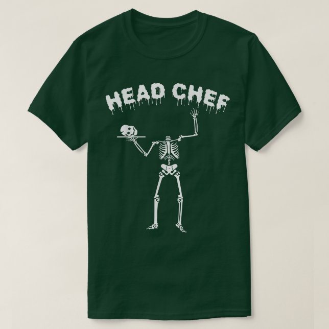 KOPF KOCH HALLOWEEN SKELETON COSTUME KÜCHE  T-Shirt (Design vorne)